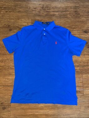 Polo by Ralph Lauren Royal Blue Short-Sleeve Polo with Red Pony